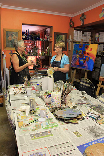 Art classes in action